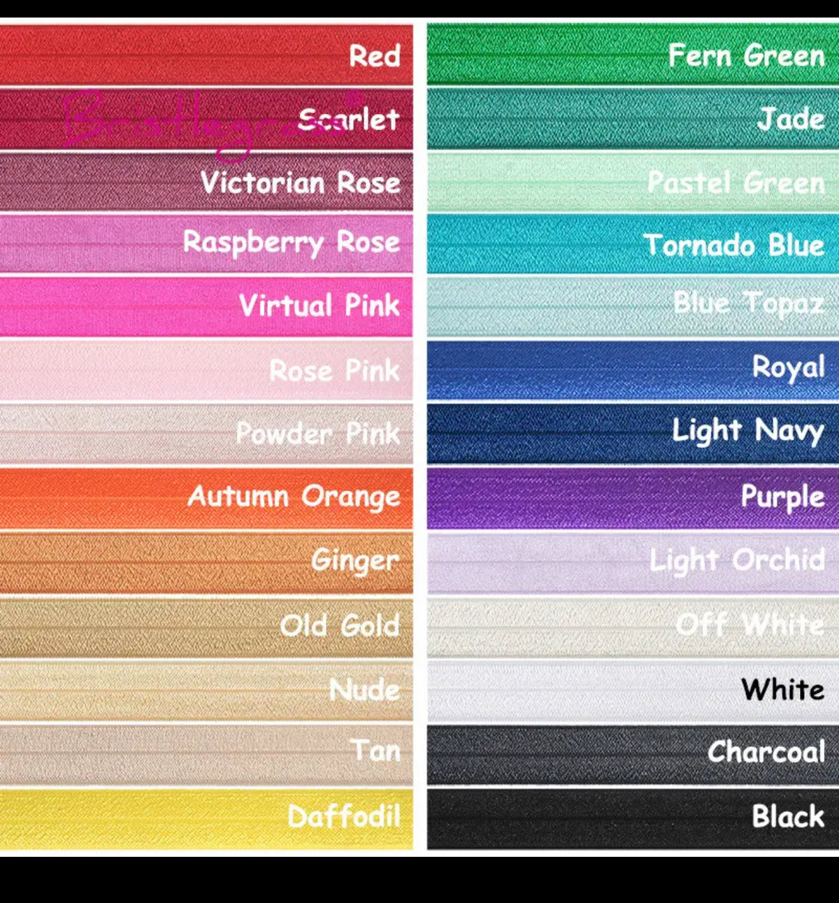 Nuancier des couleurs disponibles pour le bracelet cordon Star LAUTHENTIK