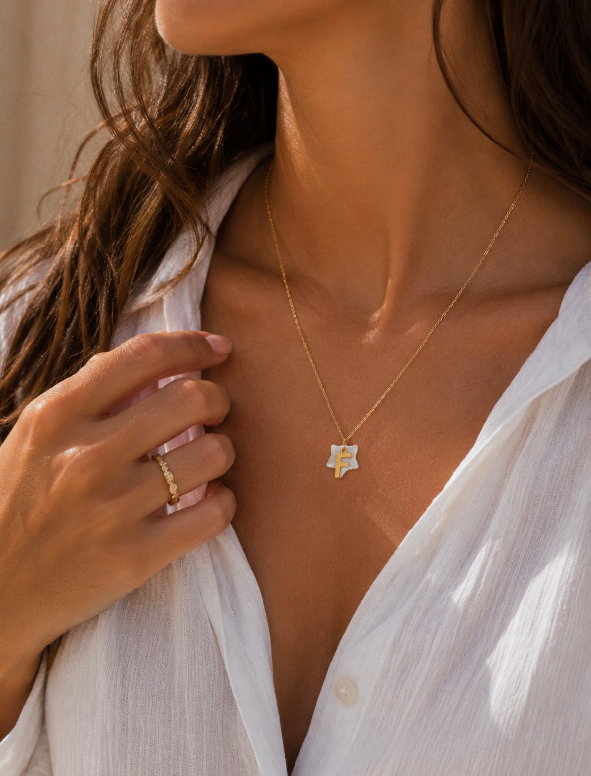 Collier Solène – Collier personnalisable doré en acier inoxydable