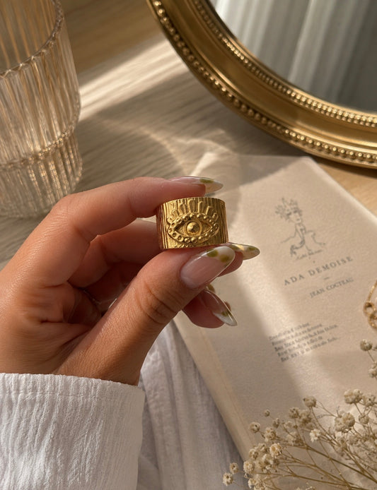 Bague chevalière dorée – Élégante et tendance
