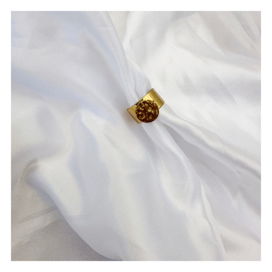 Bague Violette – Bague dorée à breloque violette en acier inoxydable